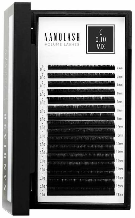 Nanolash Volume Lashes Dirbtinės blakstienos 0,10 C 6-13 Mm 1 U