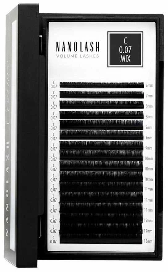 Nanolash Volume Lashes Dirbtinės blakstienos 0,07 C 6-13 Mm 1 U