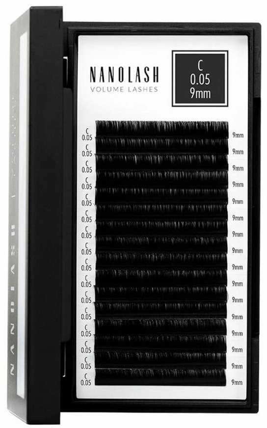 Nanolash Volume Lashes Dirbtinės blakstienos 0,05 C 9 Mm 1 U