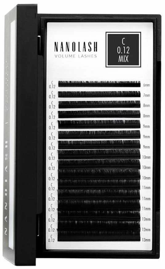 Nanolash Volume Lashes Dirbtinės blakstienos 0,12 C 6-13 Mm 1 U
