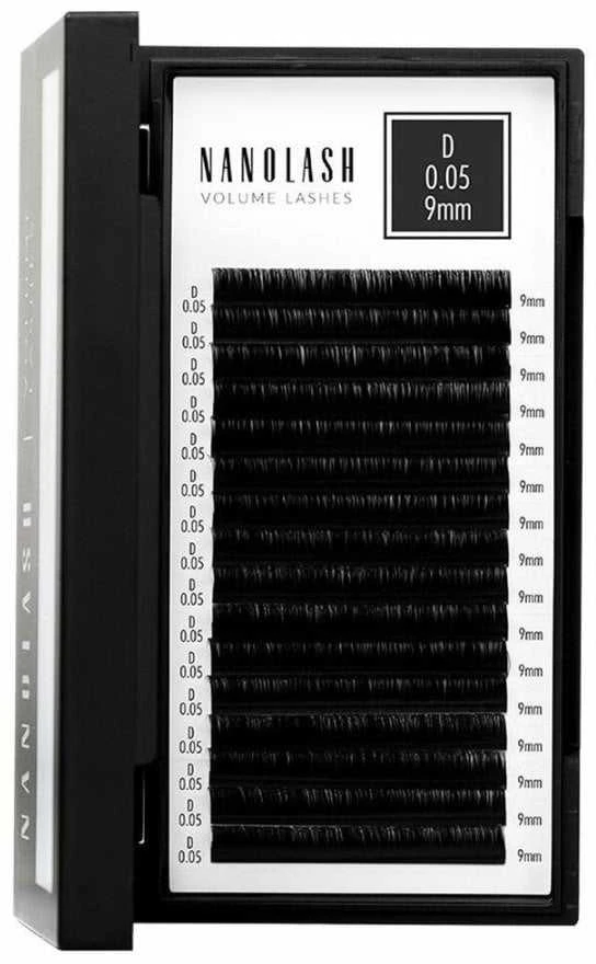 Nanolash Volume Lashes Dirbtinės blakstienos 0,05 D 9 Mm 1 U