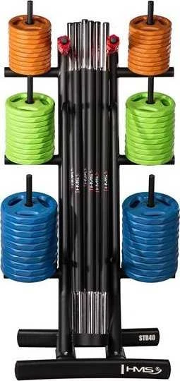 HMS Rinkinys TRAINING PUMP SBP22 SZTANGA 10 x 20 KG (200 KG) + STOJAK STR40
