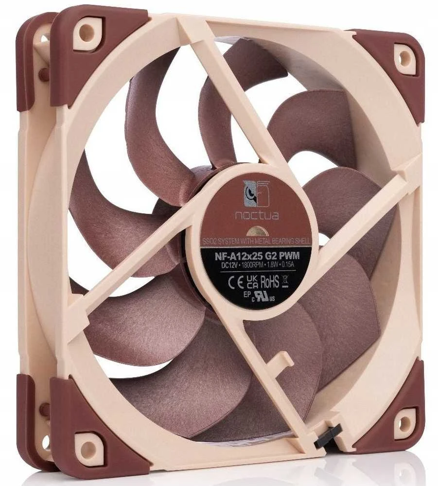 Noctua 120mm PWM ventiliatorius su rudomis mentėmis