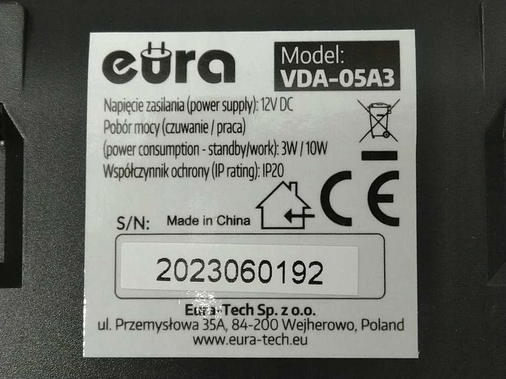 VIDEO DOMOFONO RINKINYS VDP-76A3 EURA