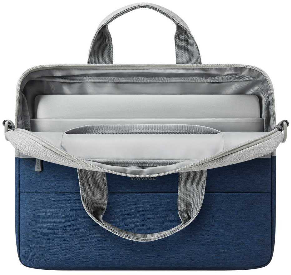 Krepšys RivaCase Rivacase 7522 Pilkas/DARK Mėlynas torba na laptop 35,6 cm (14'') Aktówka Mėlyna, Pilka