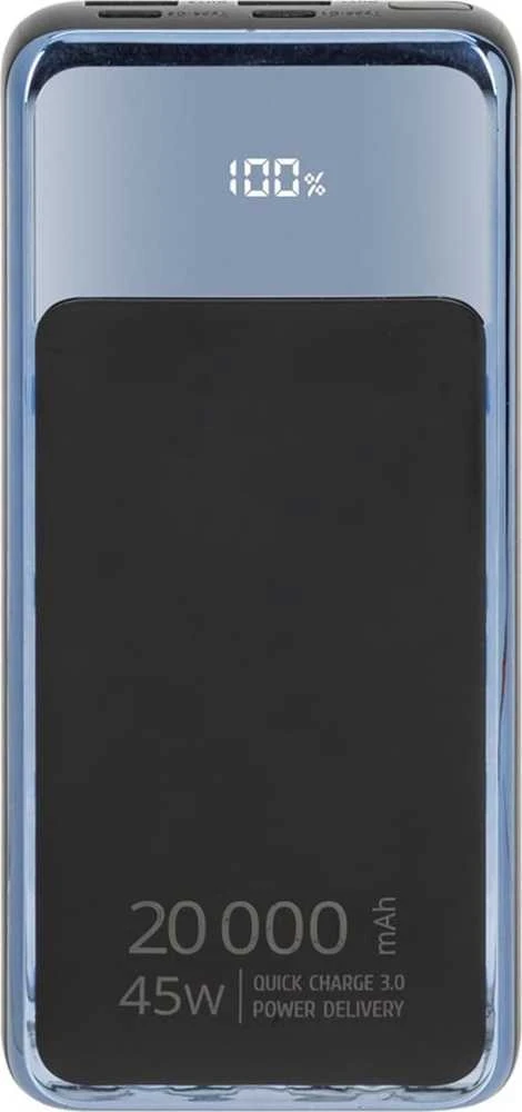 RIVACASE Power Bank 20000 mAh QC/PD 45W LCD for Nešiojamas kompiuteris Juodas