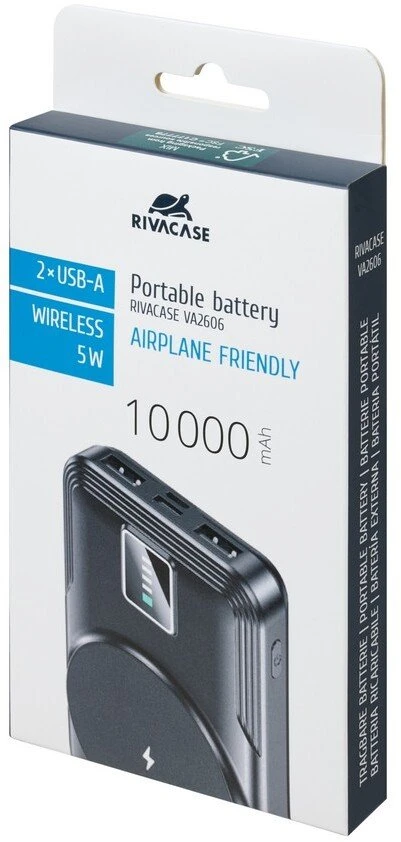 RivaCase VA2606(10000 mAh) EU USB 10W + 5W WIRELESS battery