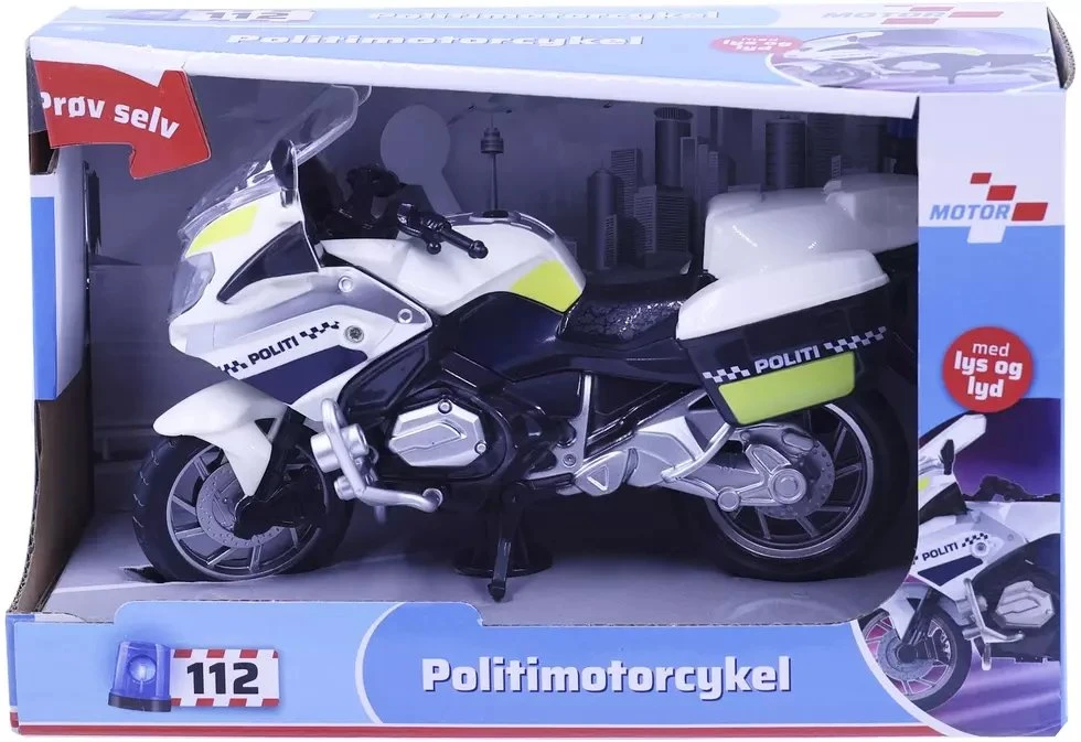 Impulse Toys „Motor 112“ – policijos motociklas su šviesomis ir garsu (18 cm) (I-1600007)