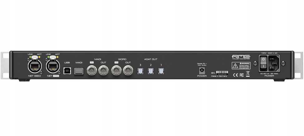RME 12Mic - mikrofono pirminis stiprintuvas su AVB ir MADI
