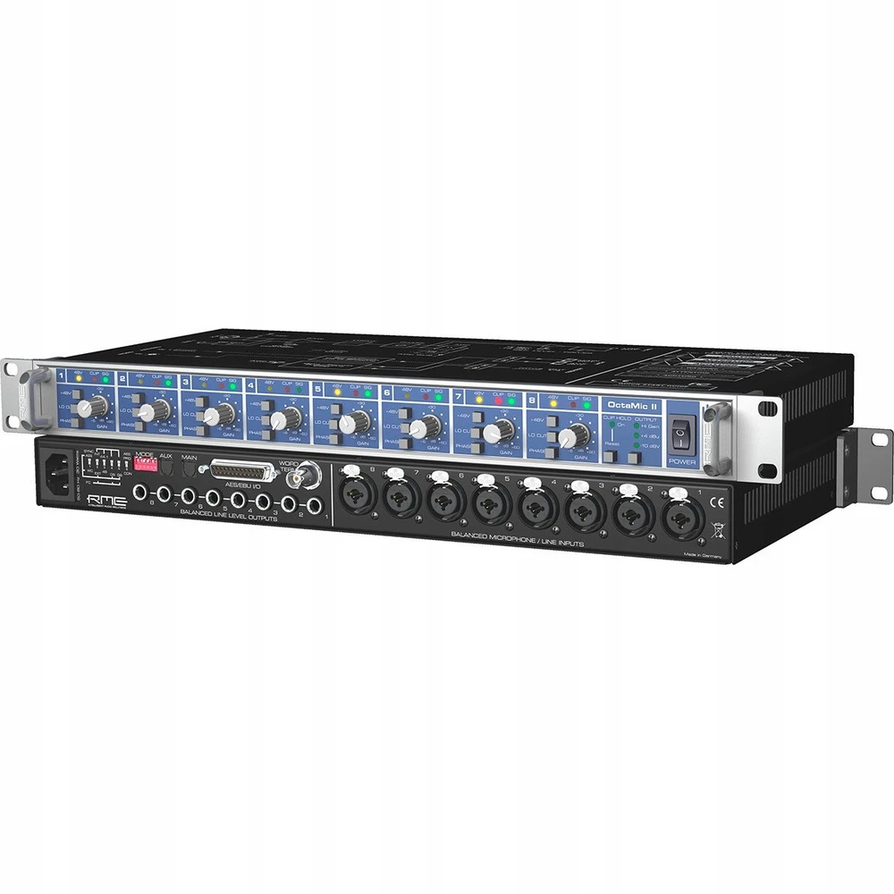RME Octamic II – 8 mikrofonų pirminiai stiprintuvai su ADAT