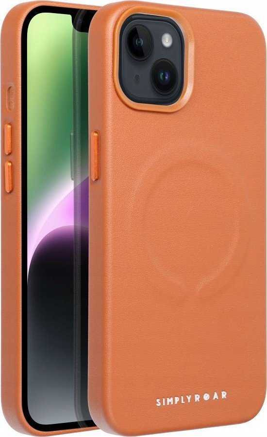 ROAR dėklas LEATHER MAG, suderinamas su MagSafe, skirtas IPHONE 12 Pro Brown