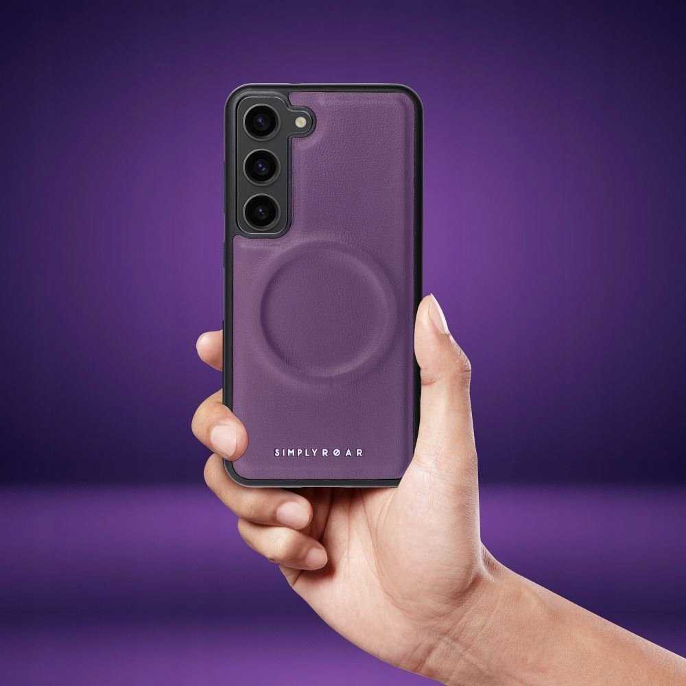 Fusion Accessories ROAR dėklas MAG MORNING skirtas Samsung Galaxy A14 violetinės spalvos