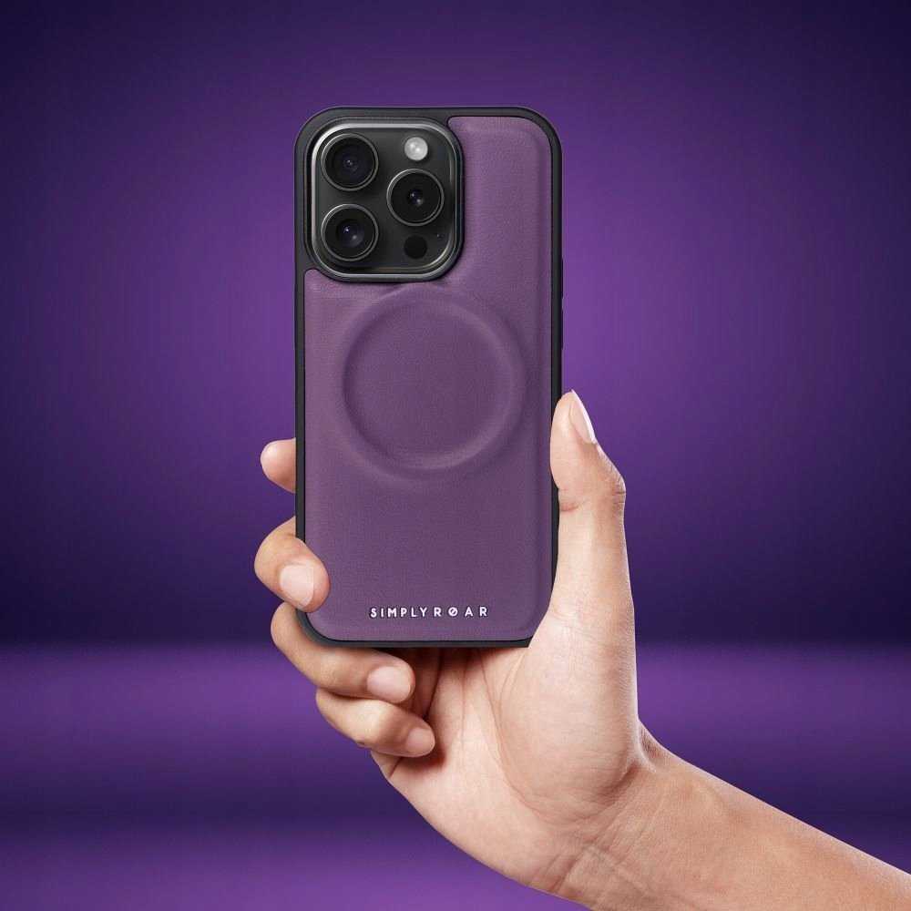 Dėklas Fusion Accessories ROAR case MAG MORNING for IPHONE 15 Pro Max violetinė