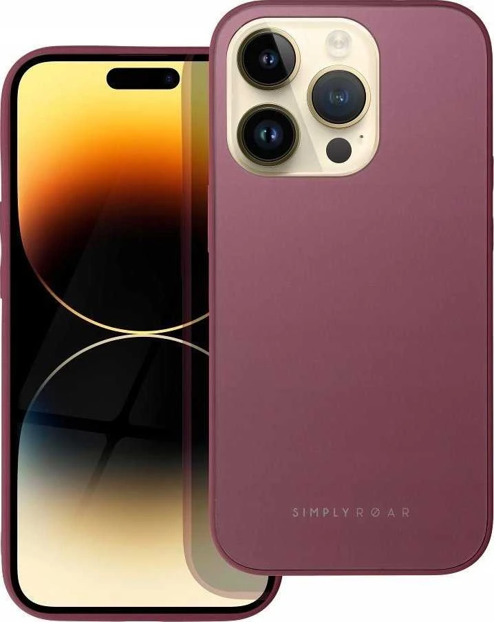 ROAR dėklas MATTE GLASS skirtas IPHONE 14 Plus claret