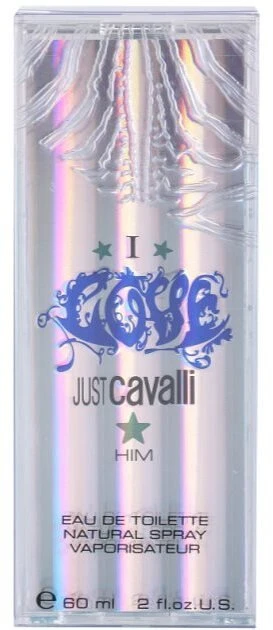 Roberto Cavalli Just Cavalli I Love Him EDT tualetinis vanduo vyrams, 60 ml