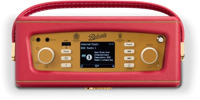 Roberts Radio Revival iStream3L Classic Raudona