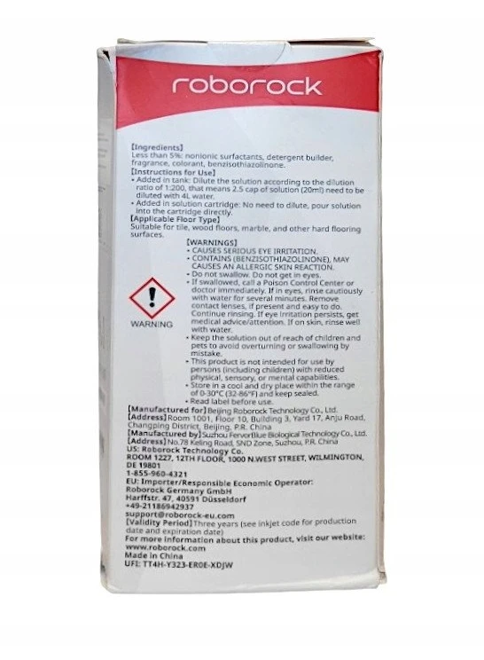 VACUUM ACC FLUID FLOOR 480ML 8.02.0370 ROBOROCK