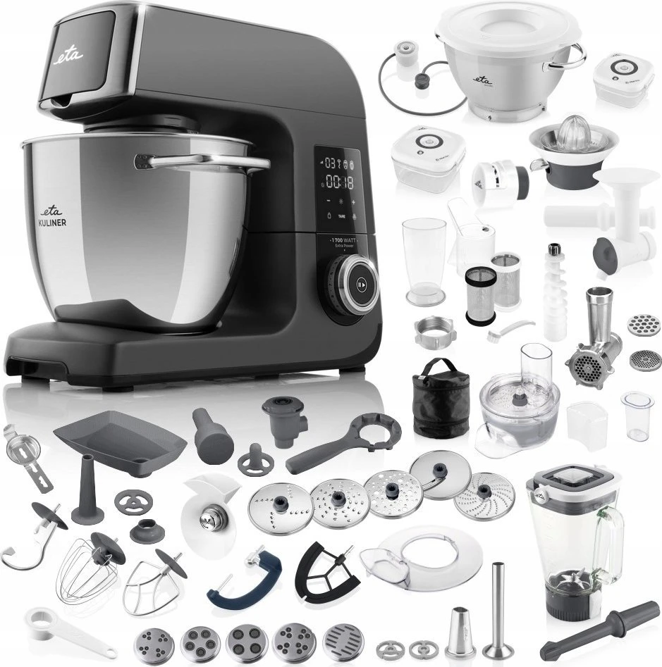 Virtuvinis kombainas ETA Kitchen Machine | ETA203890010 Gratus Kuliner II Max | 1700 W | Greičių skaičius 12 | Bowl capacity 6.7 L | Gray