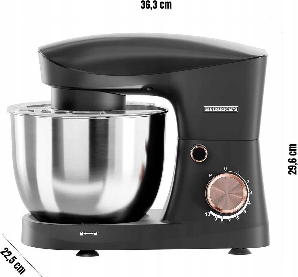 HEINRICH'S HKM 8077 Küchenmaschine Titan