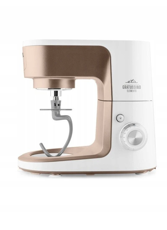 Virtuvinis kombainas ETA virtuvės mašina | Gratussino III Elements 302390210 | 1200 W | Greičių skaičius 8 | Dubens talpa 4,5 l | Balta/Rožinis auksas
