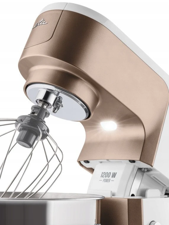 Virtuvinis kombainas ETA virtuvės mašina | Gratussino III Elements 302390210 | 1200 W | Greičių skaičius 8 | Dubens talpa 4,5 l | Balta/Rožinis auksas