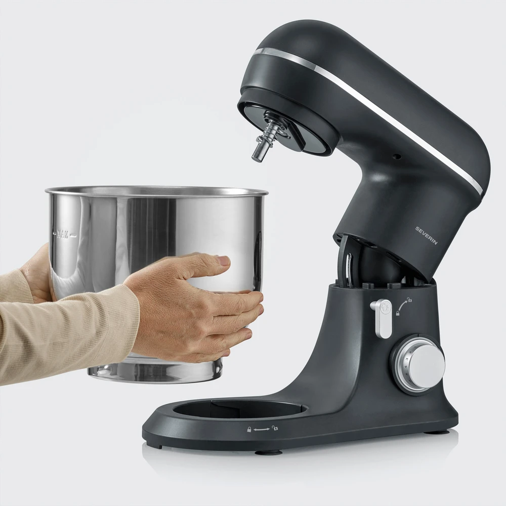 Robot planetarny Severin SEVERIN Virtuvinis kombainas KM 3899 nerūdijantis plienas juoda