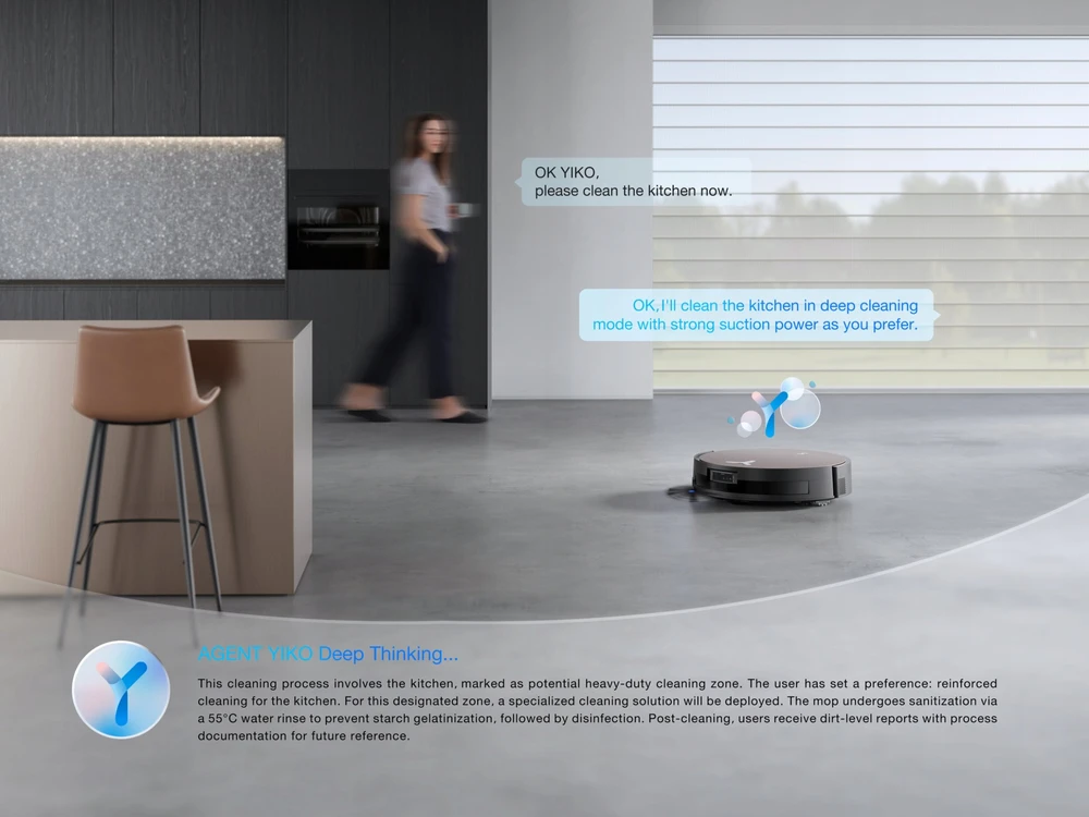 Dulkių siurblys - robotas Ecovacs DEEBOT X11 OmniCyclone, Juodas