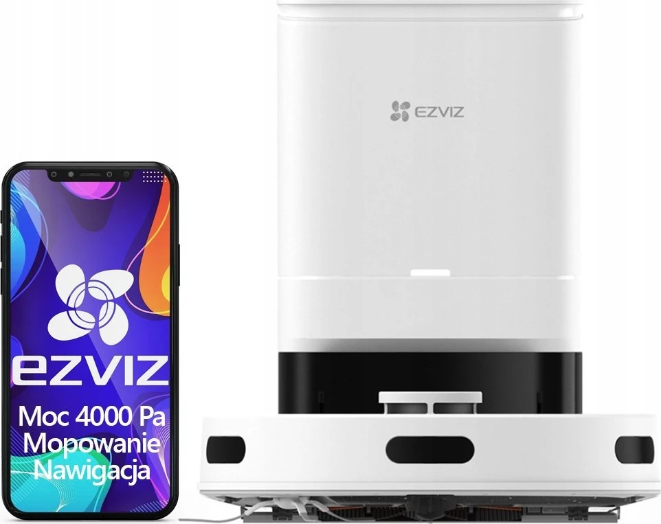 Dulkių siurblys - robotas EZVIZ CS-RE4P-PWT2, Baltas