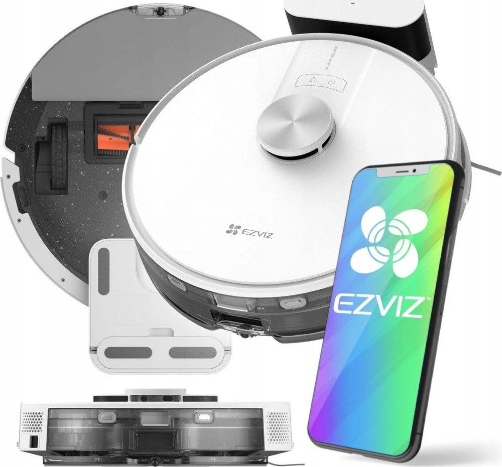 Dulkių siurblys - robotas EZVIZ CS-RE4-PWT2, Baltas