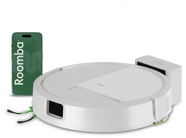 Robotas Siurblys - iRobot Roomba 115 Combo LiDAR Šluostantis Baltas