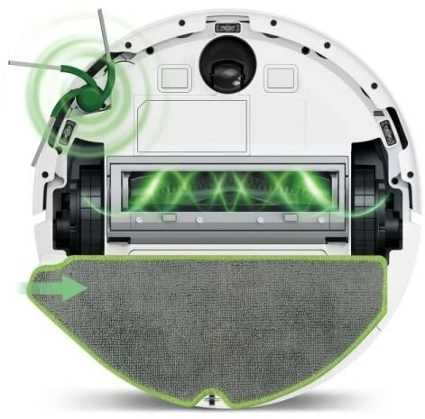 Robotas Siurblys - iRobot Roomba 115 Combo LiDAR Šluostantis Baltas