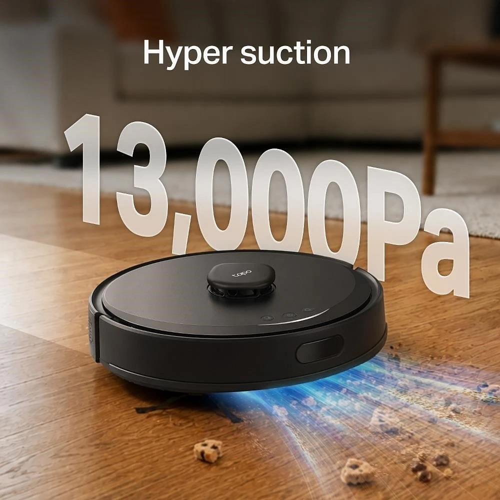 Robot sprzątający TP-Link Robotyczny odkurzacz su mopem i stacją Tapo RV30 Max Plus Gen2 (LiDAR, 2,4 GHz, BT, juoda)