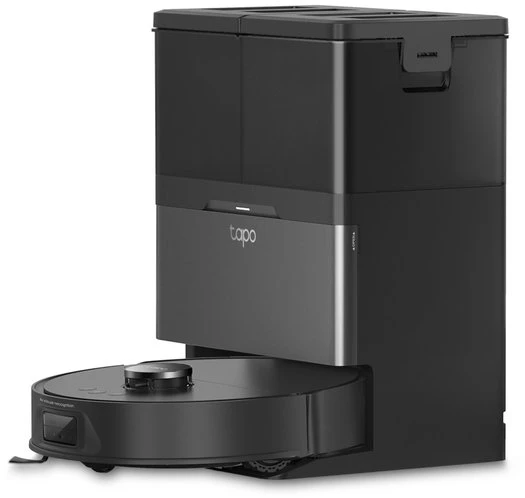 TP-Link Tapo RV50 Pro Omni robotinis dulkių siurblys su šluoste ir stotele (dvigubas lazeris, 2,4 GHz, BT, juodas)