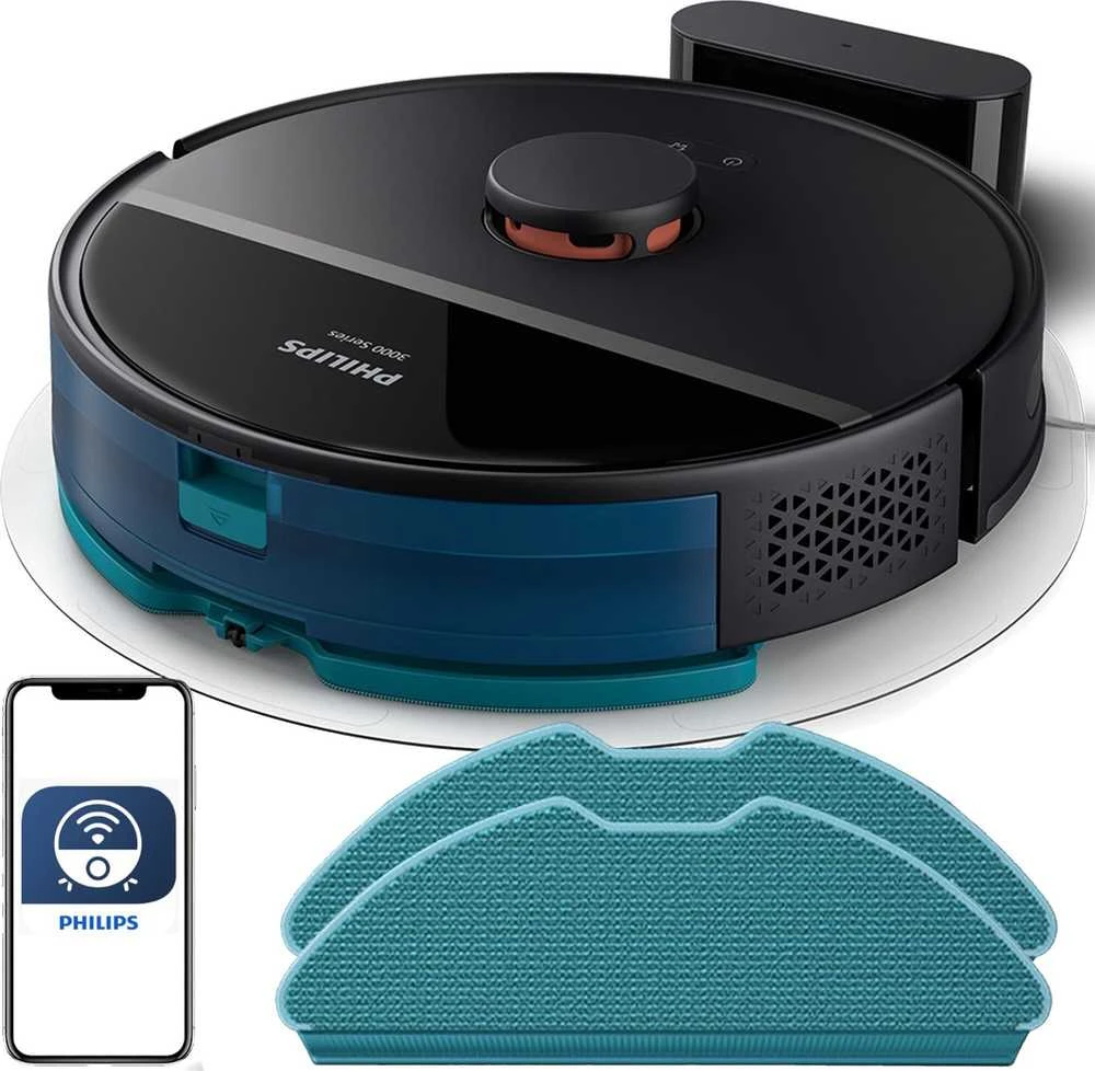 Philips Dulkių siurblys - robotas HomeRun 3000 Series Aqua XU3000/01, Juodas