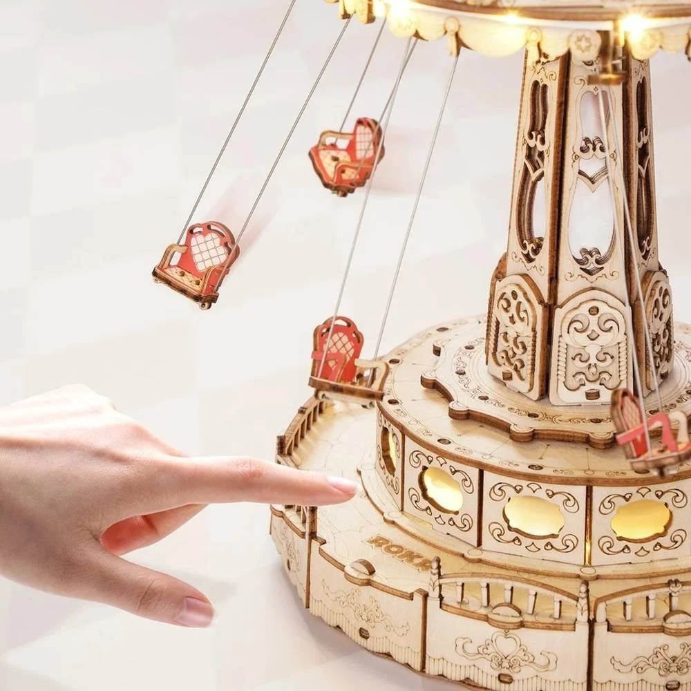 Robotime 3D medinis mechaninis konstruktorius MUZIKINĖS SŪPYNĖS