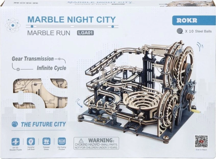 Robotime 3D medinis mechaninis konstruktorius Naktinis miestas