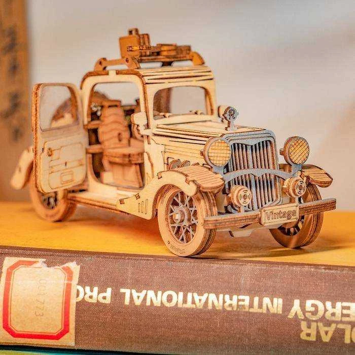 Robotime Medinė 3D dėlionė - Automobilis