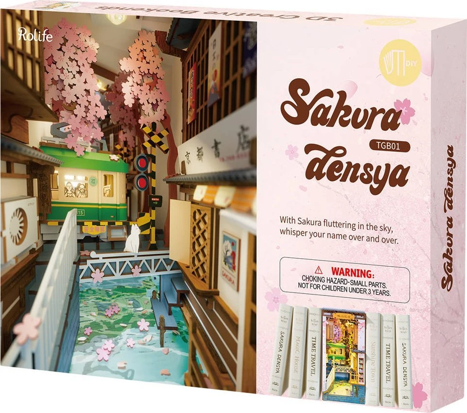 Robotime Mini namas 3D konstruktorius SAKURA DENSYA