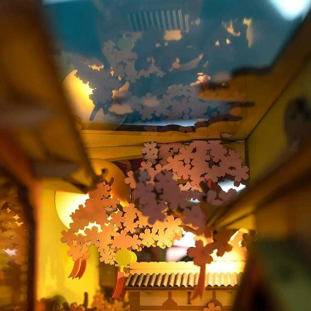 Robotime Mini namas 3D konstruktorius FALLING SAKURA