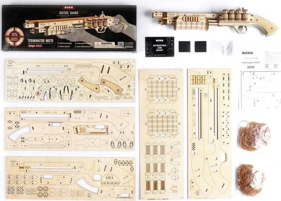 Robotime 3D medinis mechaninis konstruktorius TERMINATOR M870