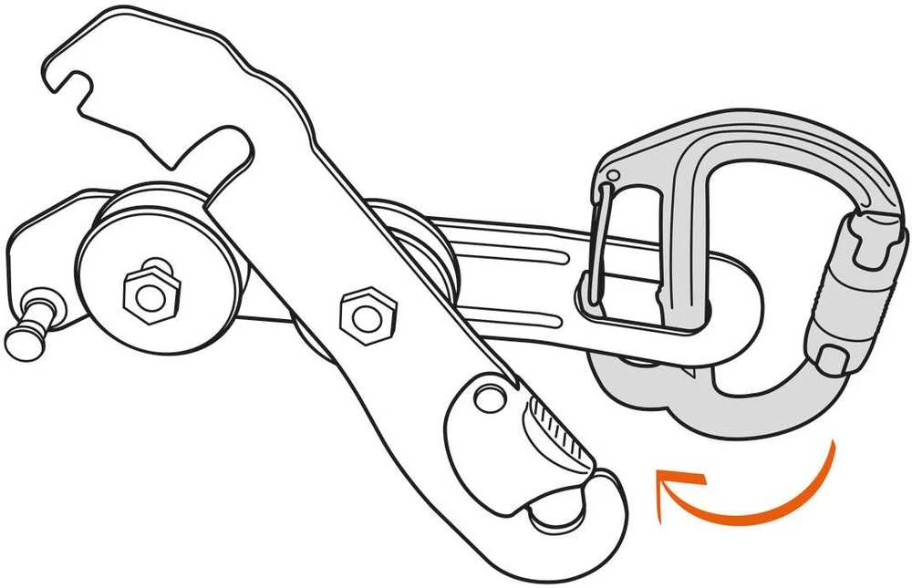 Carruzzo Petzl M042AA00 laipiojimo karabinas Fiksuojamasis karabinas D formos Aliuminis Pilka 1 vnt