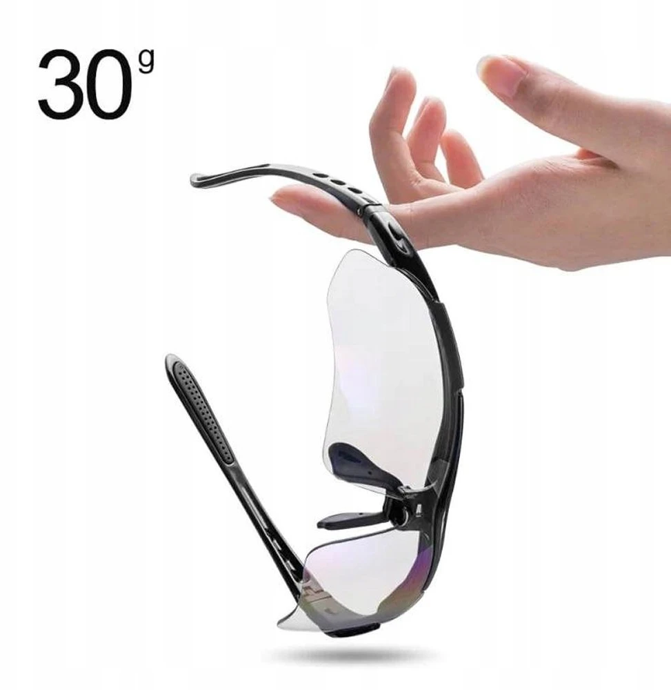 Rockbros 10142 photochromic UV400 dviratininko akiniai – baltos spalvos