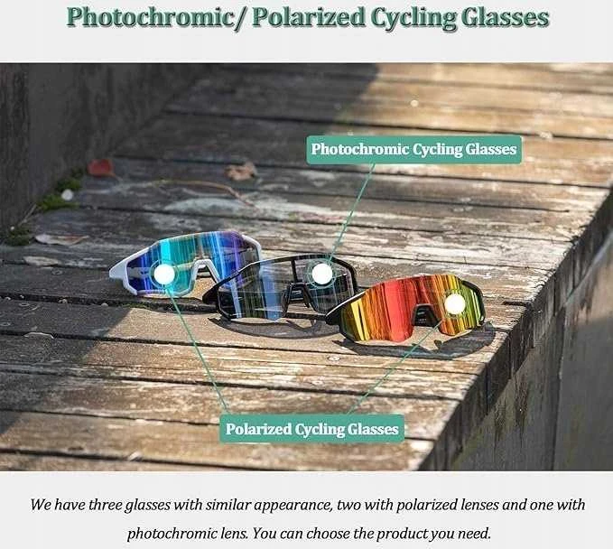 Rockbros 10181 photochromic UV400 dviratininko akiniai – juodos spalvos