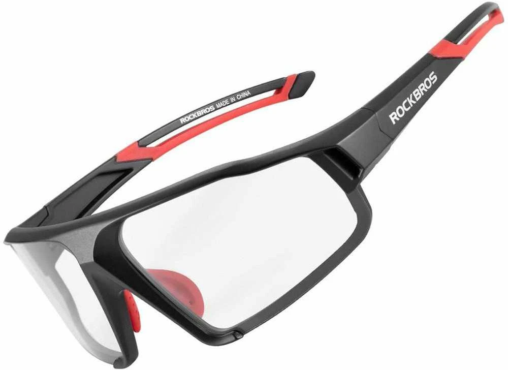 Rockbros SP216BK photochromic UV400 dviratininko akiniai – juodos spalvos and raudonos spalvos