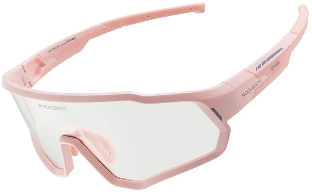 Rockbros SP383 fotochrominiai dviratininko akiniai su UV400 apsauga vaikams - Rožinė