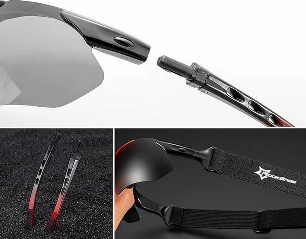 Rockbros 10134PL polarizing dviratininko akiniai – mėlynos spalvos
