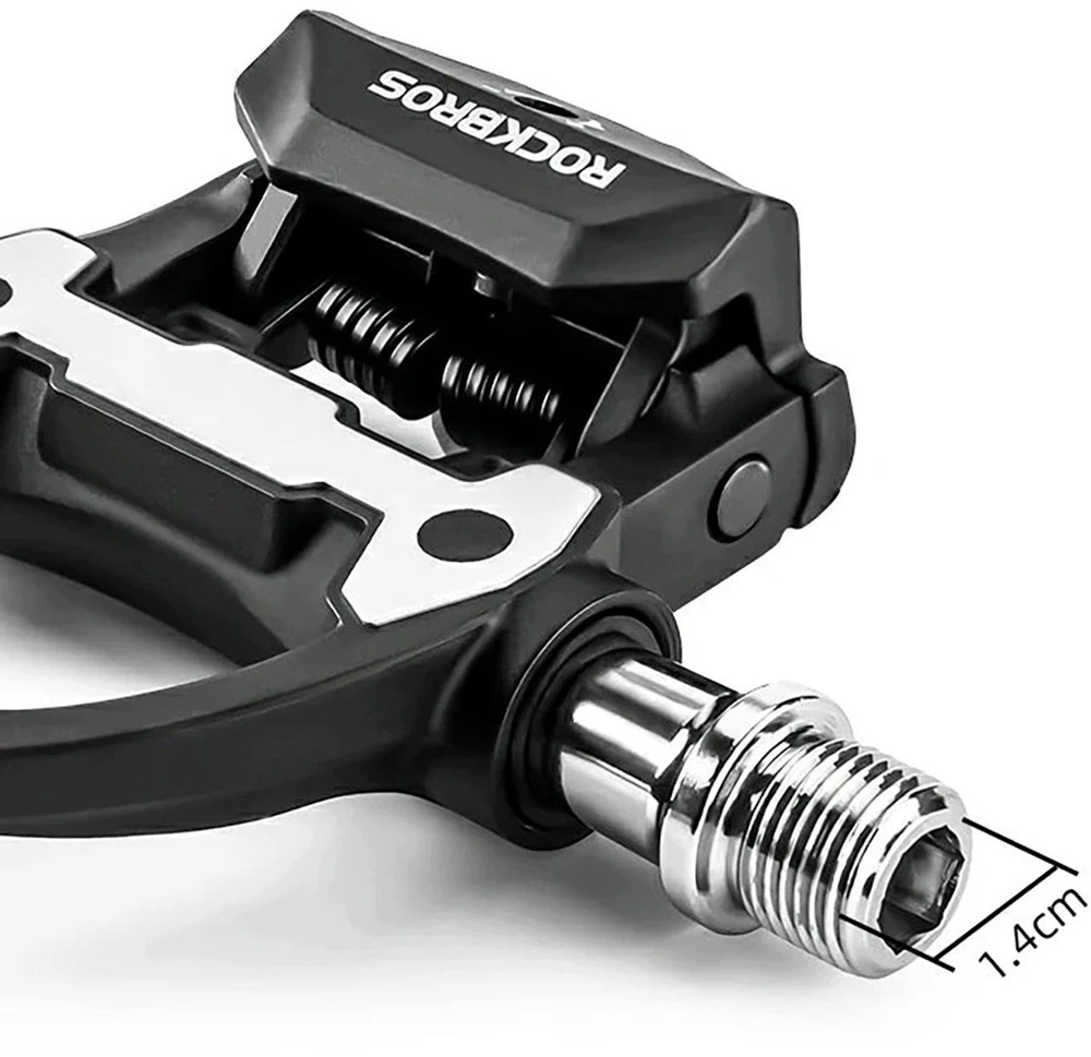Rockbros P602 bicycle pedals SPD-SL system - juodas