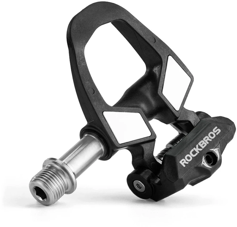Rockbros RD9 Shimano SPD-SL anglies pluošto ir titano lydinio pedalai - Juodas