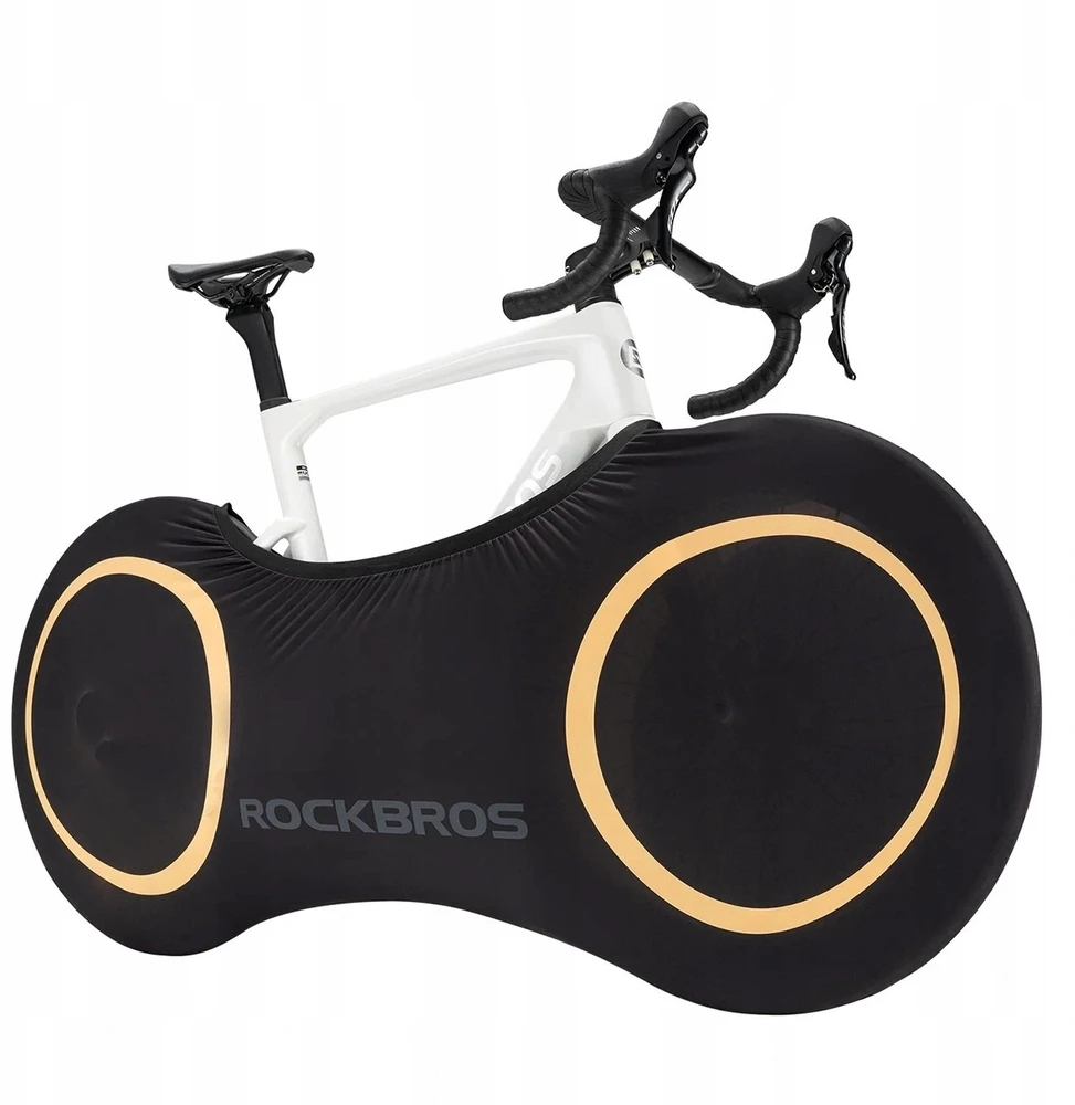 Rockbros D95 Elastinis uždangalas, tinkantis 26–29 colių žvyrkelių, kalnų, miesto ir plento dviračiams, 700C (71 × 152 cm) - Juodas