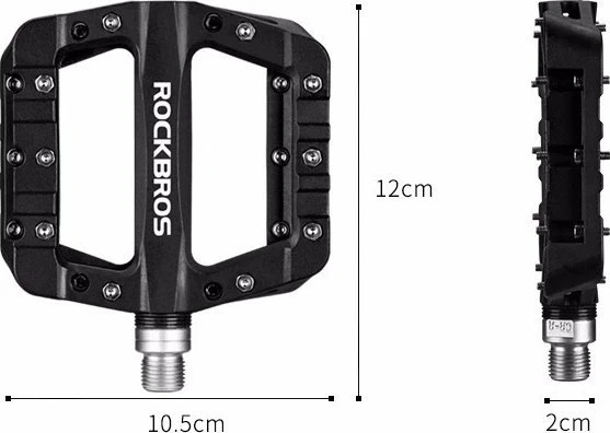 Rockbros 2017-12CBK nailoninis dviračio pedalų rinkinys - juodas